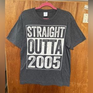 PORT Company STRAIGHT OUTTA 2005 Men’s Short Sleeve Rounds Neck Shirt …